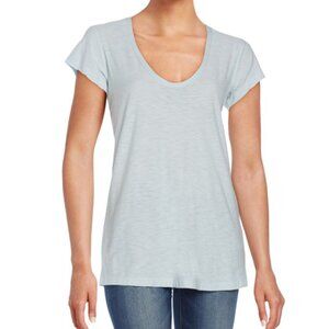 James Perse Scoopneck Tee, Size 3‎ (L) Light Blue